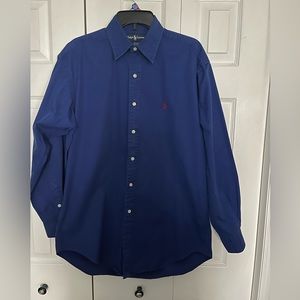 Ralph Lauren button down size medium royal blue shirt